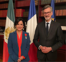 We congratulate Edna Jaime, a former ITAM student, for receiving the Legion of Honor of the French Republic